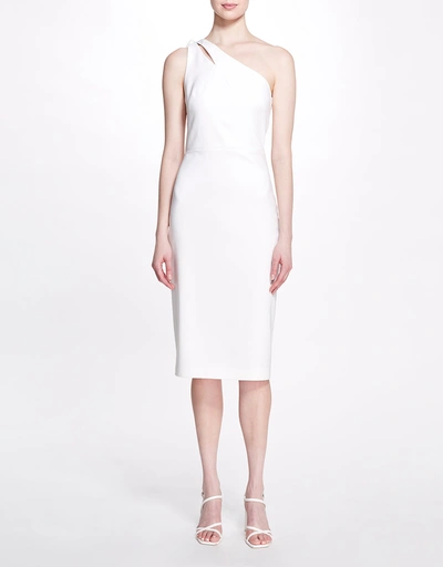One-Shoulder Slit Cocktail knee Length Dress