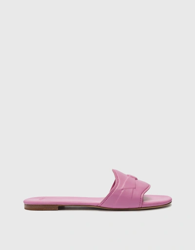 Clarita Padded Slide Flats-Pink