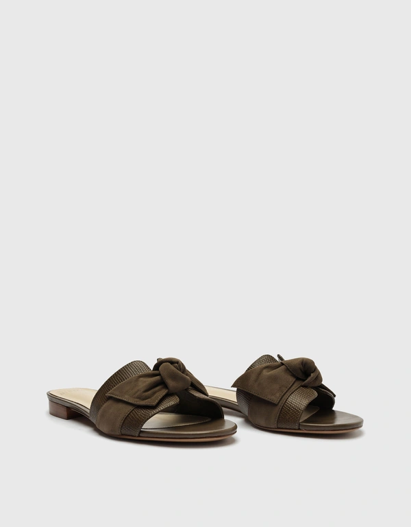 Alexandre Birman Maxi Clarita Flat Sandals-Pebble