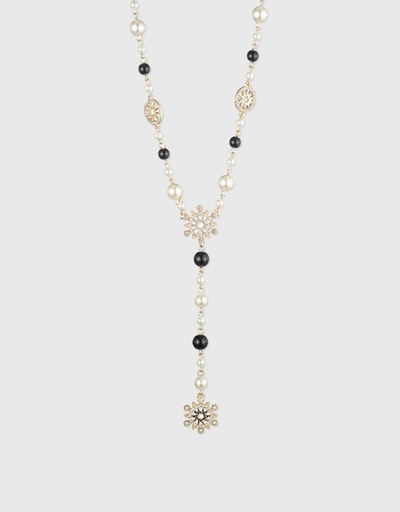 Black Pearl Y Necklace