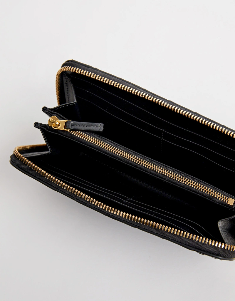 Bottega Veneta Intrecciato Lambskin Zip Around Wallet () IFCHIC.COM