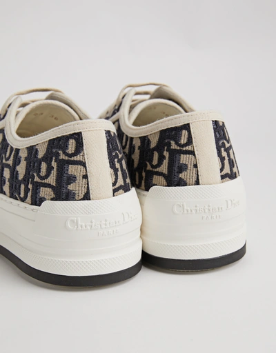 Walk'n'Dior Cotton Embroidered Motif Platform sneakers