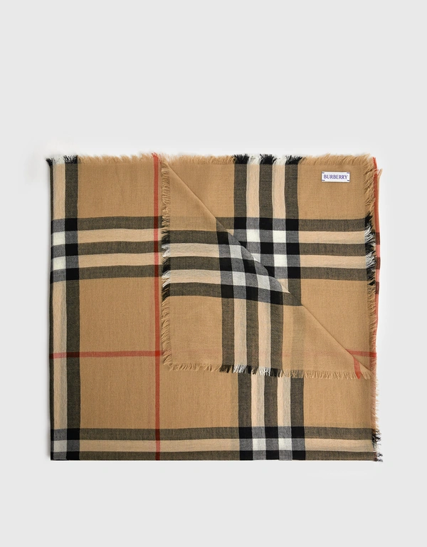 Burberry Classic Check Lightweight Wool Scarf