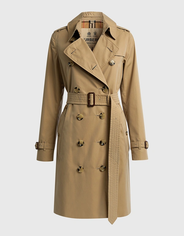 Burberry Kensington Heritage Cotton Classic Mid-length Trench Coat