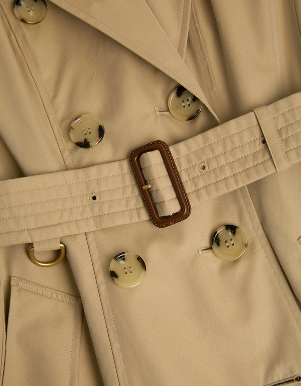 Burberry Chelsea Heritage Cotton Slim Mid-Length Trench Coat