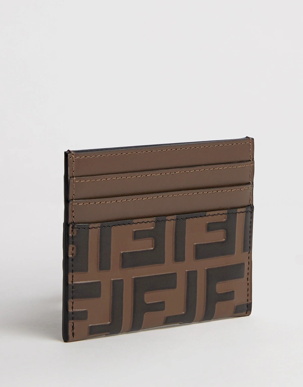 Fendi FF 標誌皮革扁平卡夾