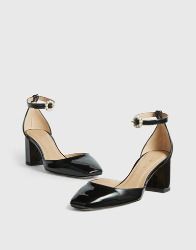 Darling Patent Leather Mid Heel Sandals