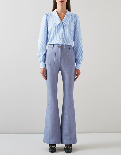Avery Cotton Flared Trousers