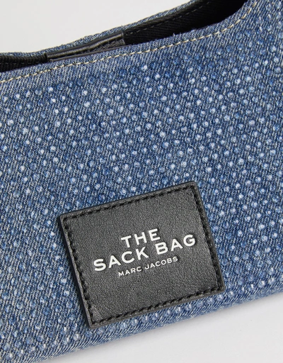 The Sack Mini Crystal Denim Shoulder Bag