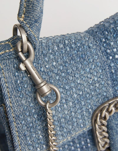 The St. Marc Mini Crystal Denim Top Handle Crossbody Bag
