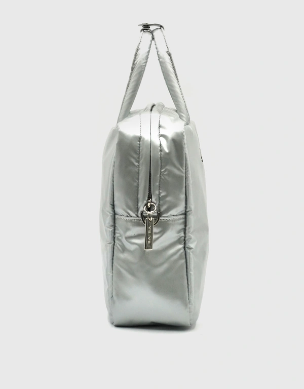 YIEYIE Bell Square Cross Body Bag-Stone Silver