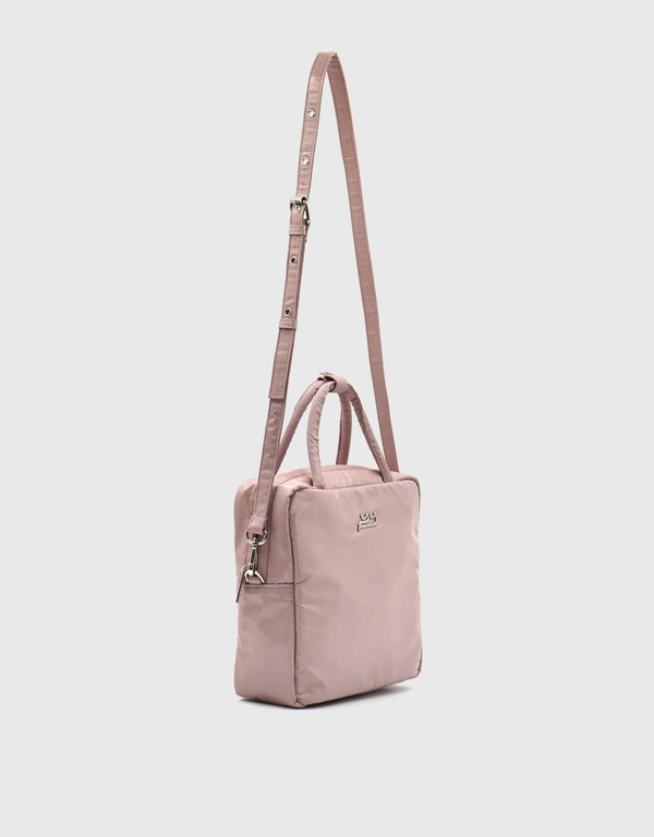 YIEYIE Bell Square Cross Body Bag-Stone Pink