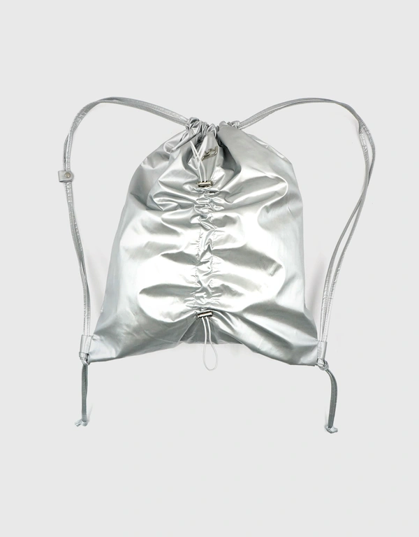 YIEYIE Nova Drawstring Backpack-Stone Silver