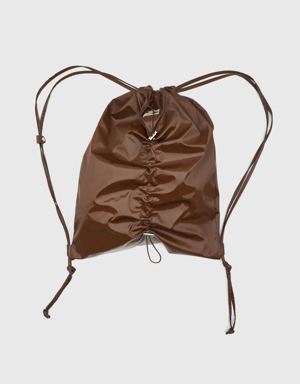 YIEYIE Nova Drawstring Backpack-Stone Brown
