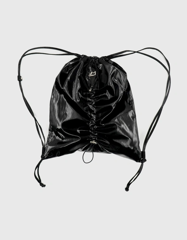 YIEYIE Nova Drawstring Backpack-Jet Black
