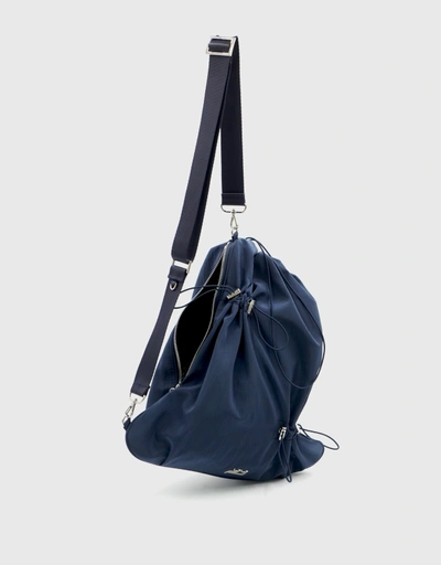 Eden Nylon Drawstring Shoulder Bag-Misty Navy