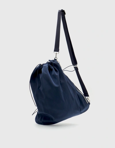 Eden Nylon Drawstring Shoulder Bag-Misty Navy