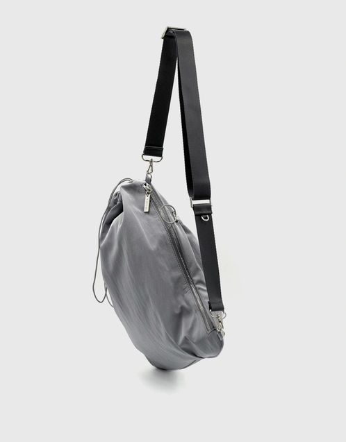 Eden Nylon Drawstring Shoulder Bag-Misty Grey