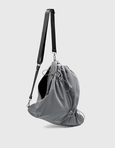 Eden Nylon Drawstring Shoulder Bag-Misty Grey