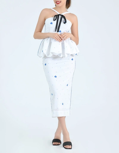 Ivonia Midi Dress-White