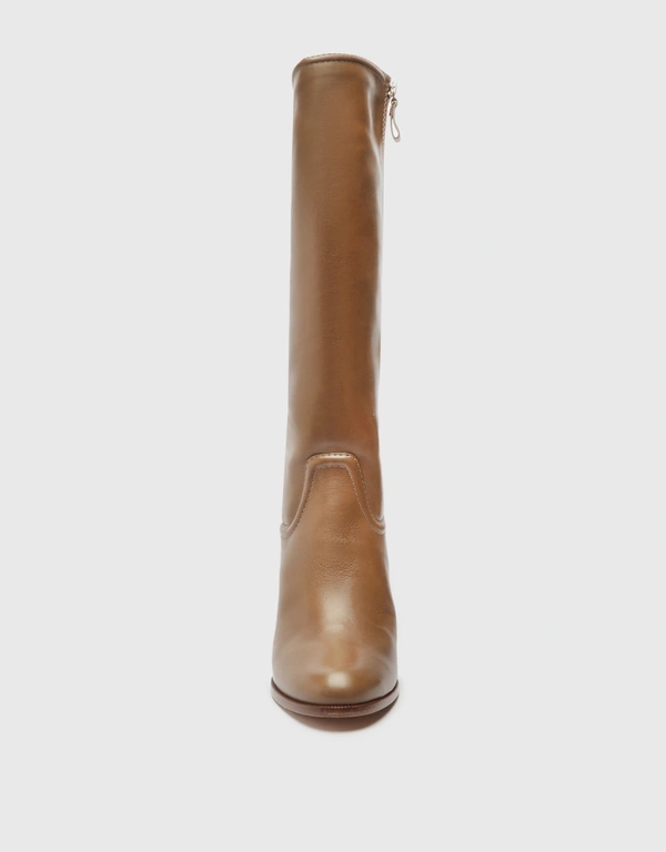 Alexandre Birman Lauren 60 High-Heeled Knee Boots-Tan