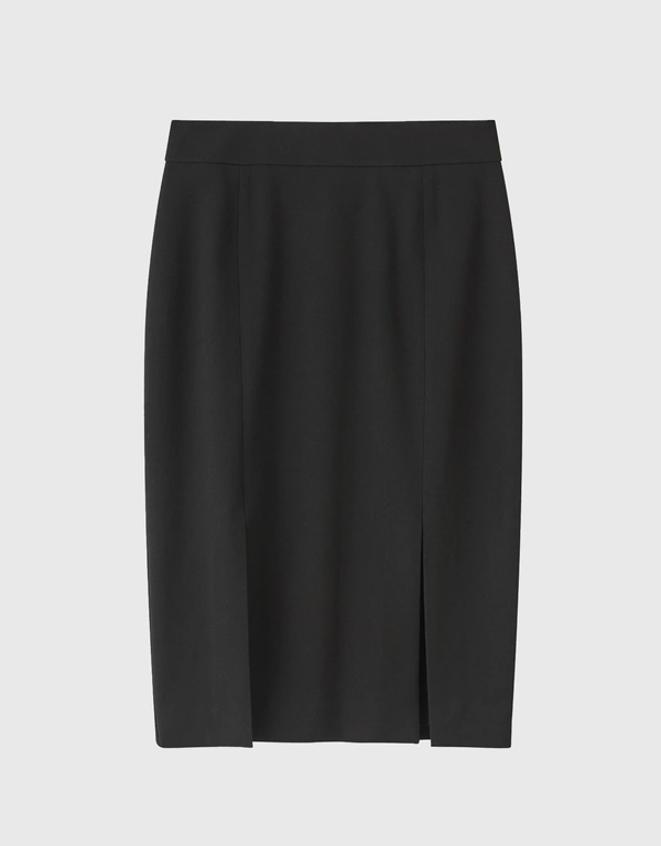 LK Bennett Sky Crepe knee Length Pencil Skirt