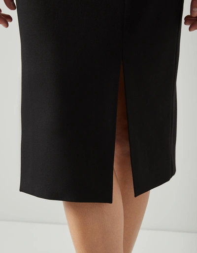 Sky Crepe knee Length Pencil Skirt