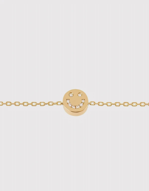 Ruifier Jewelry  Modern Words Fine-Diamond Happy Bracelet 