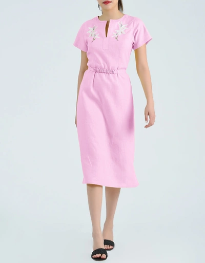 Peri Midi Dress-Fondant Pink