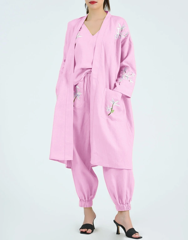 Fanm Mon Shule Robe Knee Length Dress-Fondant Pink