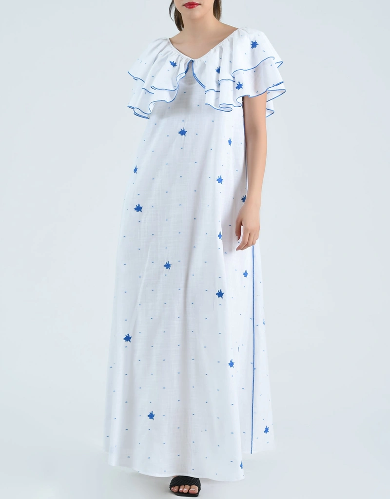 Fanm Mon Payton Maxi Dress-White (Dresses) IFCHIC.COM