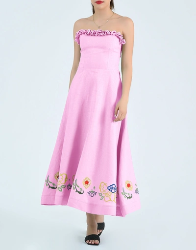 Bulut Midi Dress-Fondant Pink