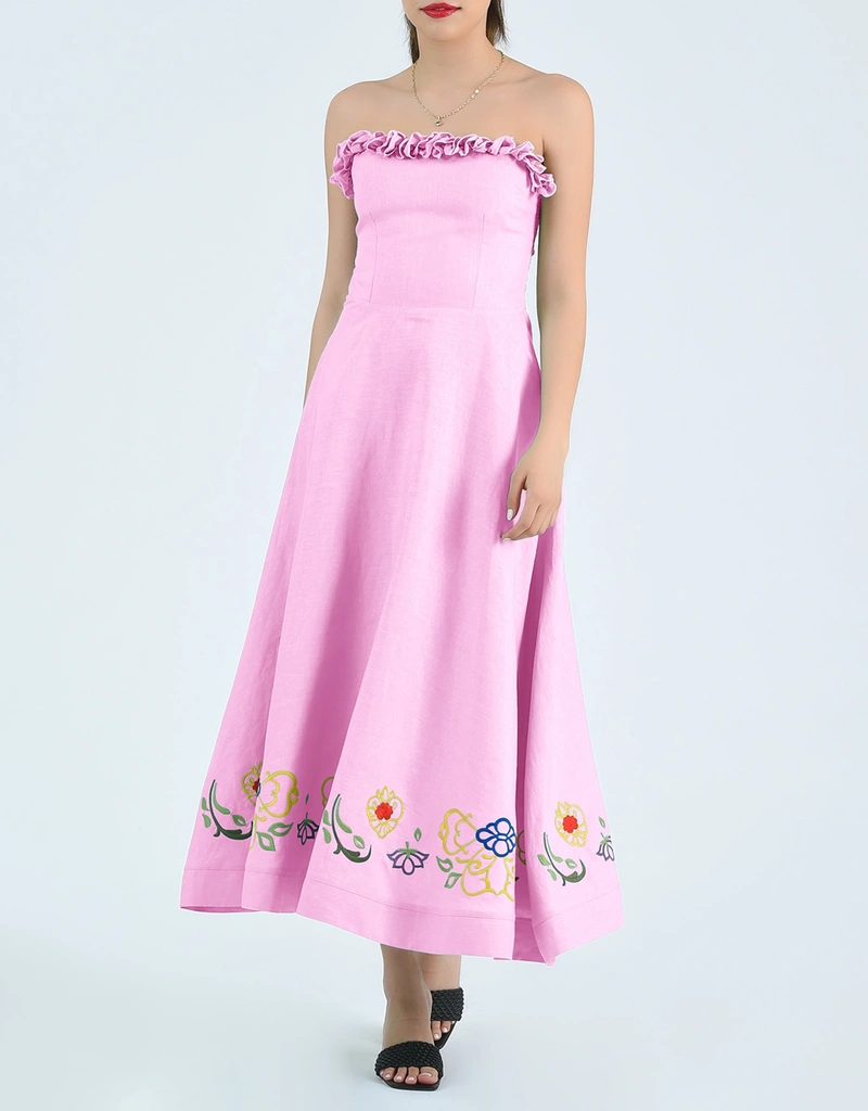 Fanm Mon Bulut Midi Dress-Fondant Pink (Dresses) IFCHIC.COM