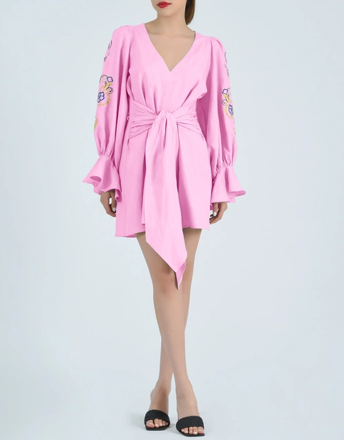 Oyku Mini Dress-Fondant Pink