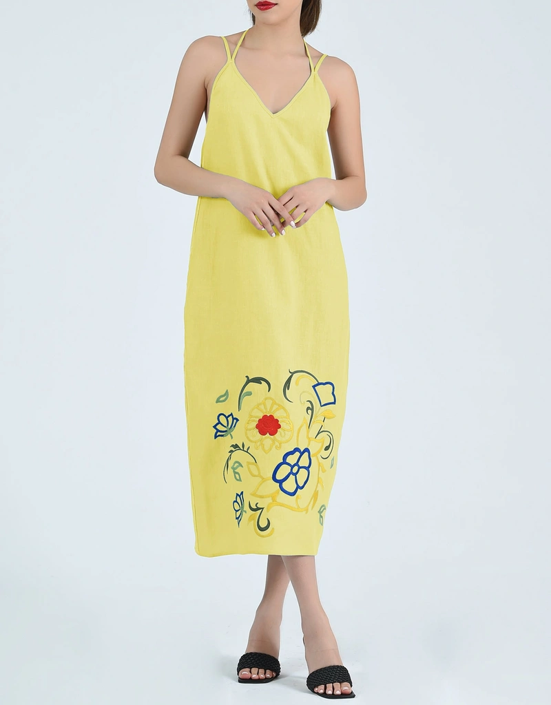 knee length dresses for ladies Mustard Midi Dress – The A to Z Boutique