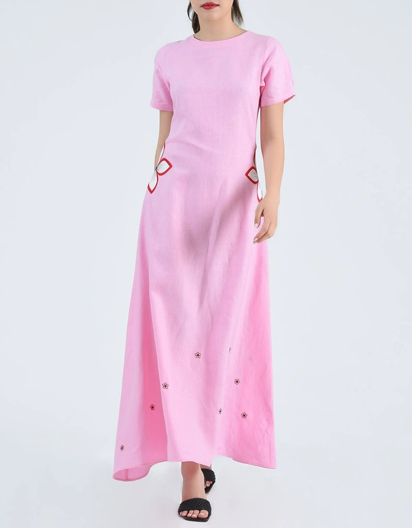 Fanm Mon Kandra Maxi Dress-Fondant Pink