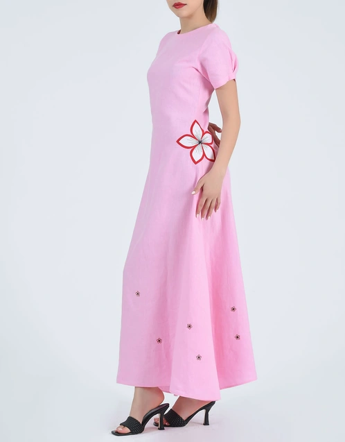 Kandra Maxi Dress-Fondant Pink