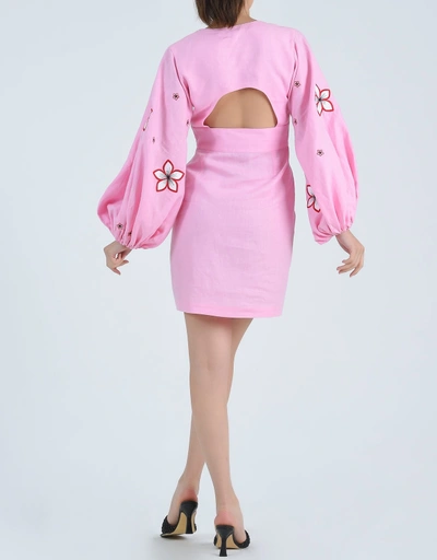 Birsen Mini Dress-Fondant Pink