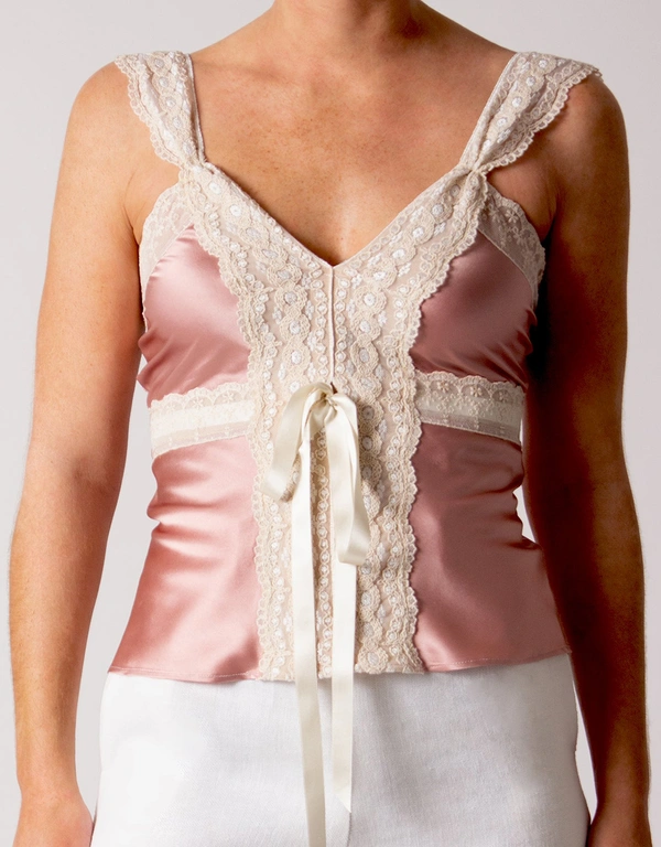 Miguelina Stephanie Silk And Lace Cami-Fig