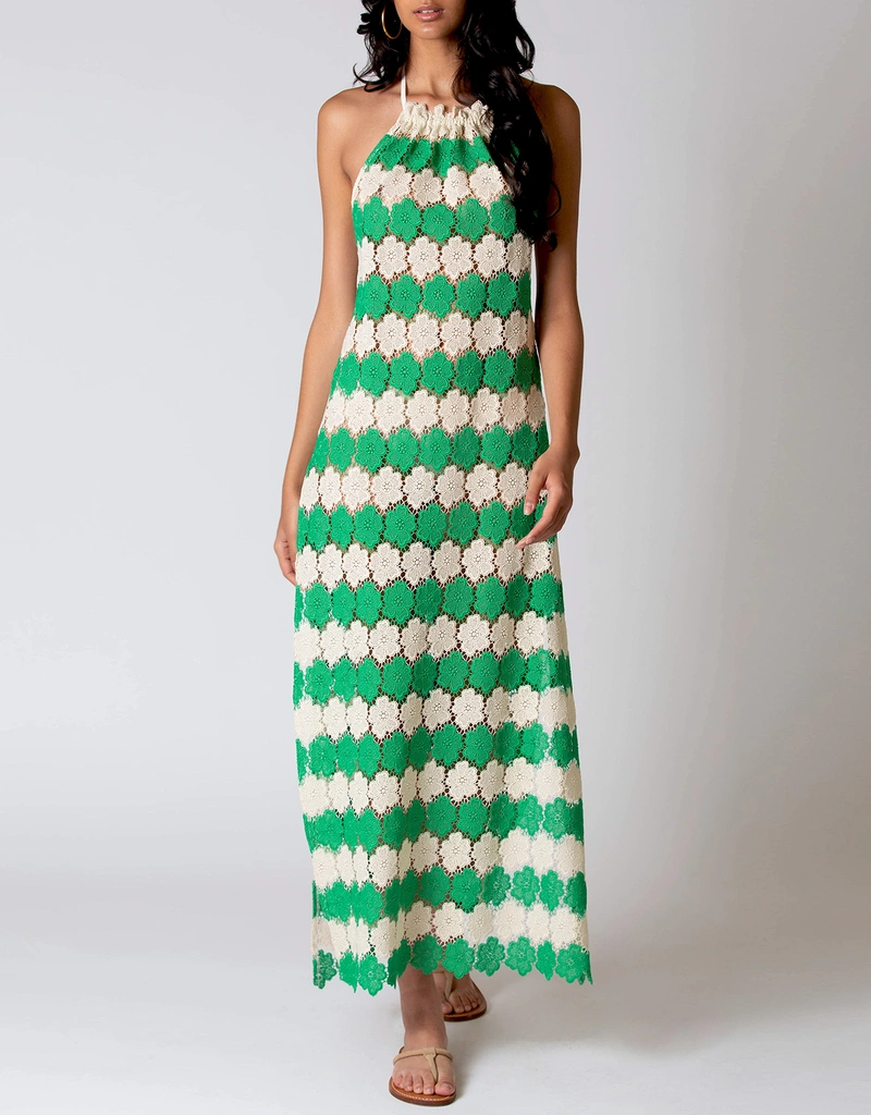 chinese dress ladies Linda's Two-Tone Flowing Maxi Dress main image 1