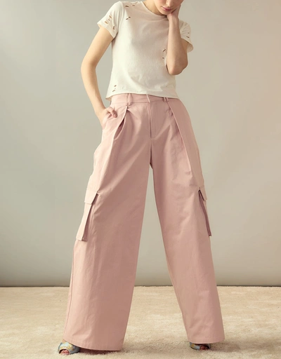Marbella 棉質工裝褲-Pink
