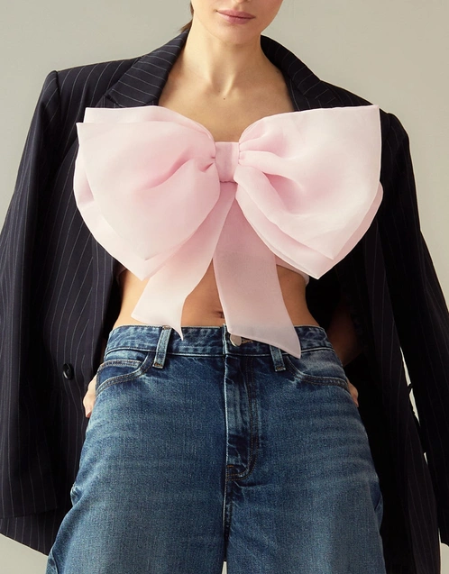 Cupid's Bow Bandeau Style Top-Pink