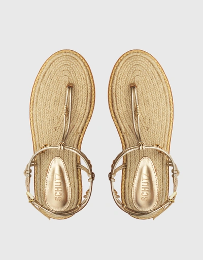 Mitchell Metallic Thong Flat Sandals