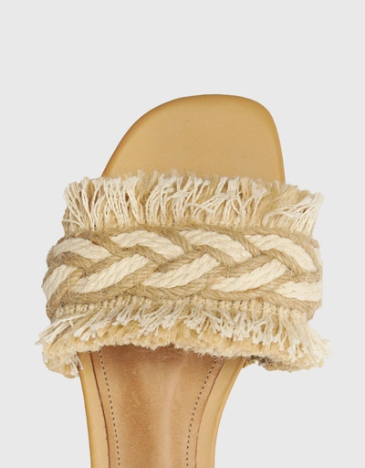 Adelia Crochet Frayed Slides