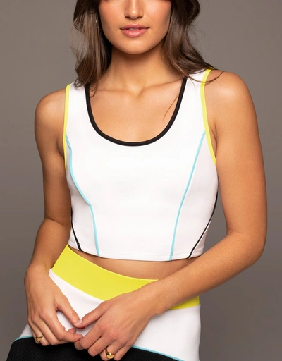 Flash Scoop Neck Cropped Tank Top-Citron