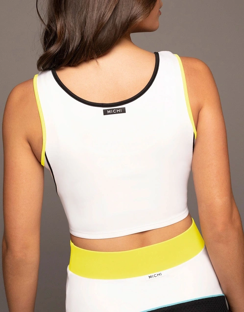 Flash Scoop Neck Cropped Tank Top-Citron