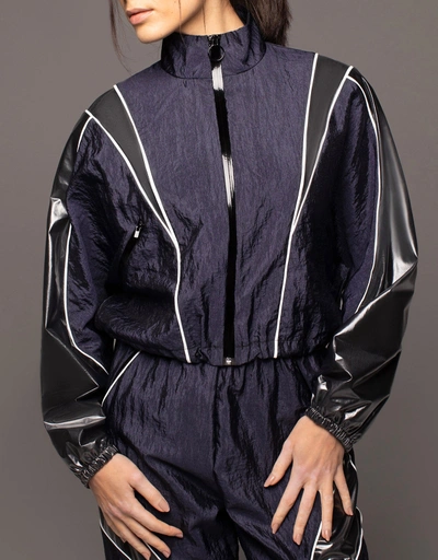 Enigma 80's Style Light Weight Sports Jacket-Midnight Blue
