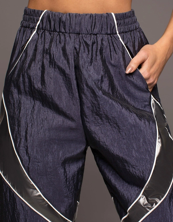 Michi Enigma 80's Style Relaxed Sweatpants-Midnight Blue
