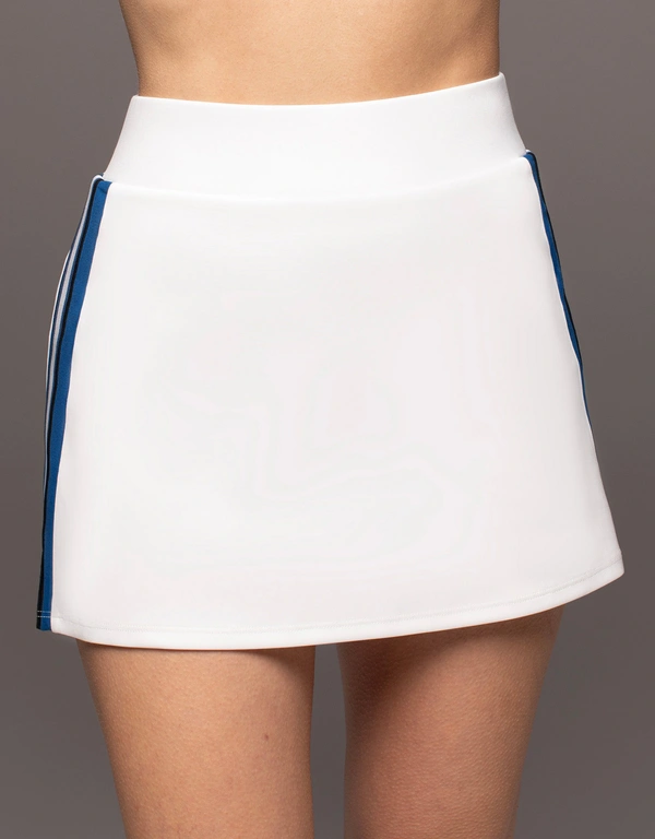 Michi Arc Performance Tennis Mini Skirt-White Seaside