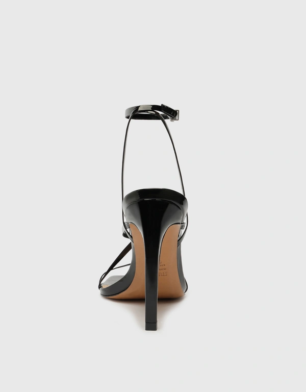 Schutz Bari Patent Leather Slim Straps High Heel Sandals
